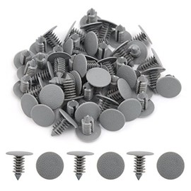 50Pcs Plastic Gray Rivets Retainers Car Door Fender Clips Fastener for Auto