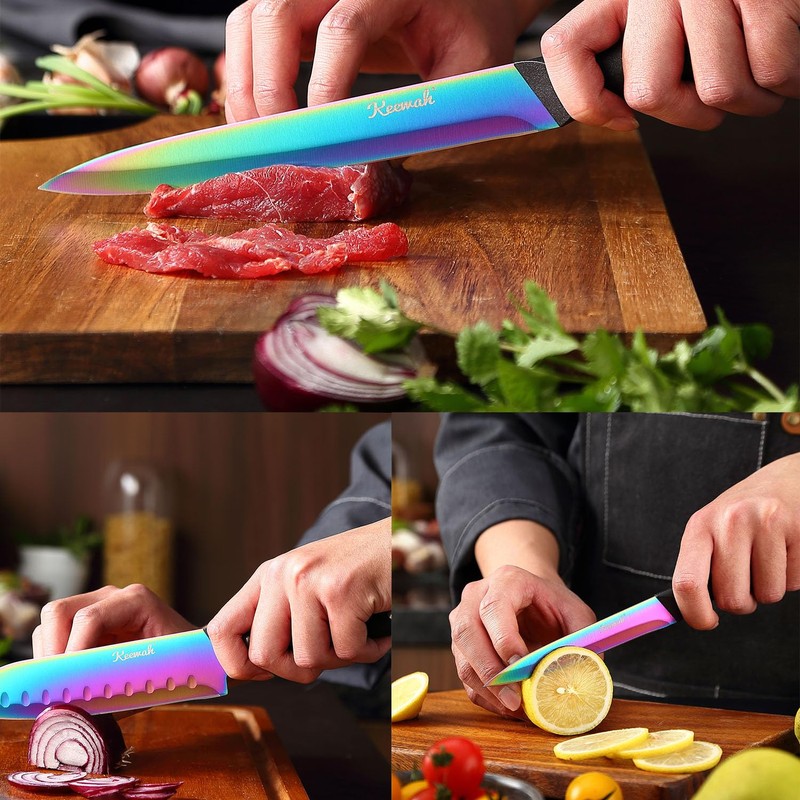 Keewah Knife Set, 16 Piece Kitchen Knives set with Acrylic