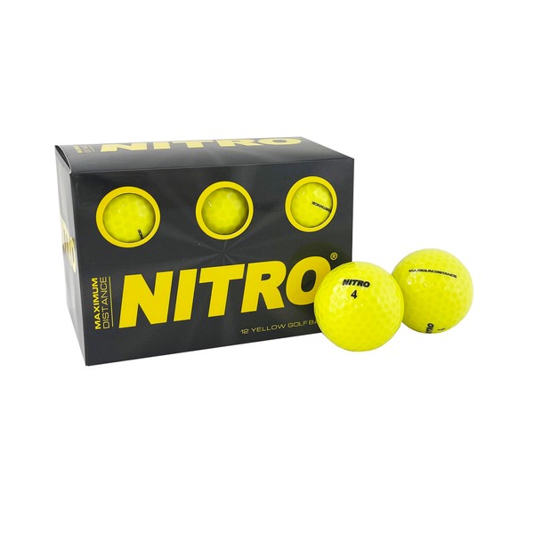 Nitro Long Distance Golf Balls (12PK) All Levels-Nitro Maximum Distance