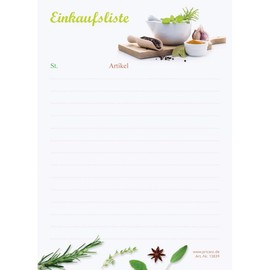 PRICARO A6 Spices Shopping List (Pack of 5)