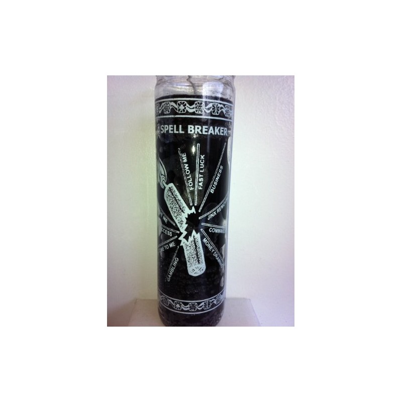 Spell Breaker (Rompe Conjuros) 7 Day Unscented Black Candle in