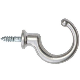 KeyMet Pack of 10 Coat Hooks Coat Hangers Wall Hooks Satina