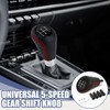 ZynoMUCH Car Gear Shift Knob 5 Speed, Universal Leather Gear