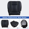 Slakerbe Front Driver Side Bottom Seat Cover, Microfiber Leather Perforated