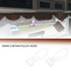 LT Easiyl 40Pcs White Plastic Curtain Hooks 34mm Curtain Rail