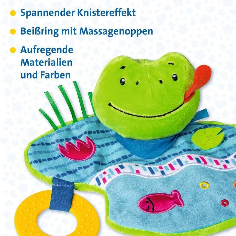 Ravensburger ministeps 4156 Crinkle Frog Comforter with Teether and Crinkle