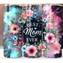 Tumbler Mother's Day Mom  Tumbler 20oz Cup Mug Hot Cold Drinks w/ Lid Straw Stainless