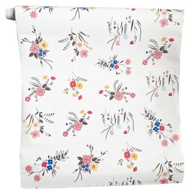 GAOTAOBN Colorful Floral Contact Paper Peel and Stick Textured Flower Wallpaper for Cabinets and Drawers Self Adhesive Kitchen Cabinet Liner 17.7" x 117"