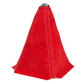 VBT Alcantara Car Gear Shift Knob Cover, Universal Dust Cover Boot for Car Handle, Shift Knob Covers, Handbrake Covers, Durable Dust-Proof Protection, Fit for Shift Lever(RED White)