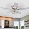 Breezary 52 inch Flush Mount Ceiling Fans with Lights Remote