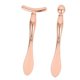 Healeved 2pcs Eye Cream Stick Spoon Walker Facial Tools Face Cream Skin Care Tools Massage Roller Face Sculpting Tool Eye Face Eye Sticks Wrinkle Eye Roller Galvanized Alloy Rose Gold