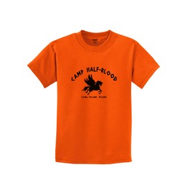 TOOLOUD Camp Half Blood Child Tee - Childrens T-Shirt - Orange - Medium