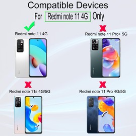 Ibywind Screen Protector for Xiaomi Redmi Note 11 4G 6.43",with Metal Camera Lens Protector,no bubble,easy to install