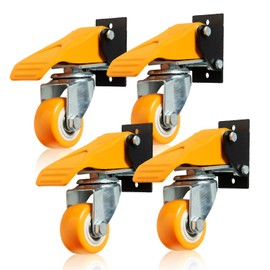 POWERTEC 2-1/2" Workbench Caster Kit – Set of 4 Retractable Stepdown Wheels, 600 lb Capacity for Workbenches, Tables, Stands & Equipment (17224)