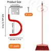 STOUCLA Pack of 15 Tool Holders, Red Hooks, Broom Holder,
