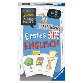 Ravensburger 80543 Learning Laughter DIY: First English, Children's Game from 6 Years, Educational Game for 1-4 Players, Card Game