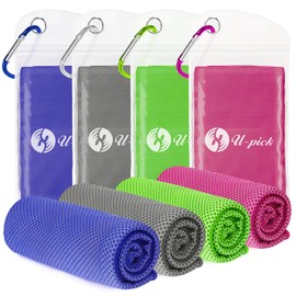 U-pick Cooling Towels Bulk[40"x12"] Breathable Microfiber Cold Towel, Stay Cool Neck Rags Hot Weather, Sweat Towel for Gym, Yoga, Workout, Golf, Sport, Baseball, Camping, Beach, Travel