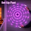 Halloween Spider Web LED Light for Party Décor – Purple
