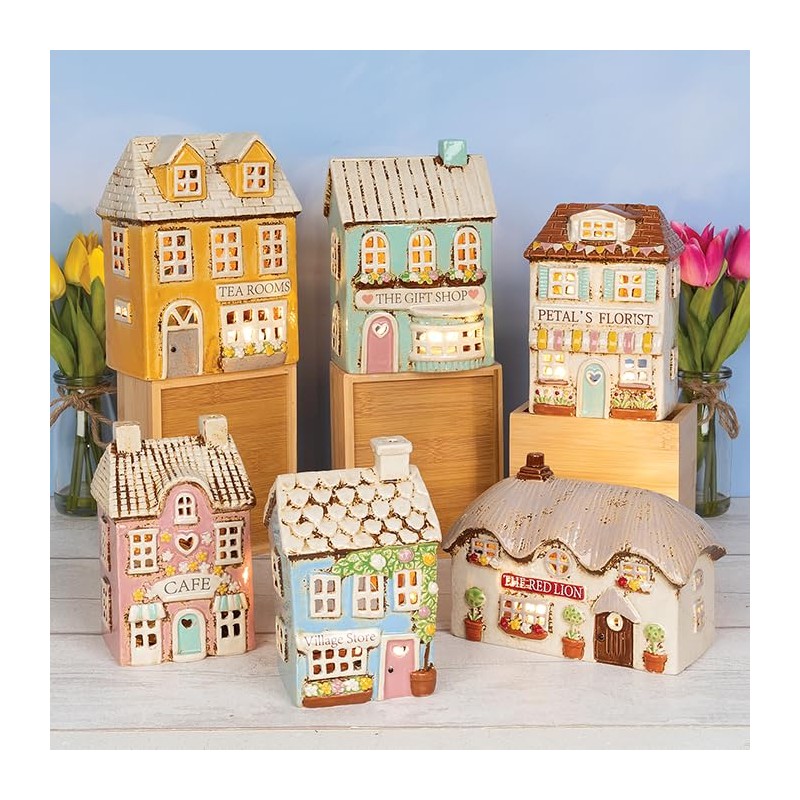 Shudehill Giftware Village Pottery Shops and Cafe Tealight Houses -