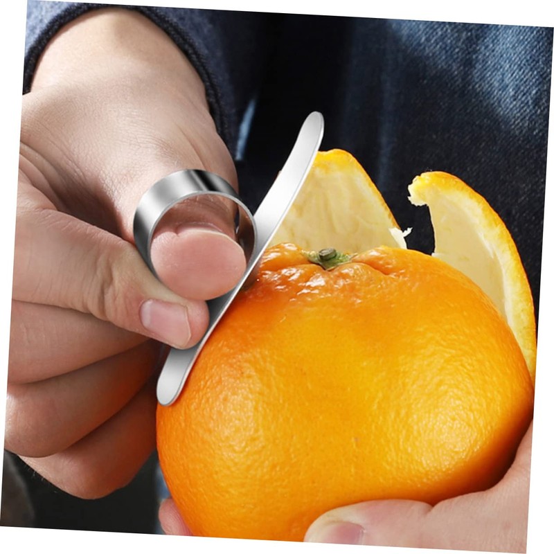 LIFKOME 1Set Stainless Steel Citrus Peelers Ergonomic Orange Peeler Tools