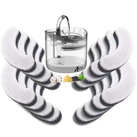 OZ PETS CHOSEN CAT Water Fountain Replacement Filter Pet Fountain, Cat Fountain Filter, Pet Water Fountain Activated Carbon Filters-Pack of 16