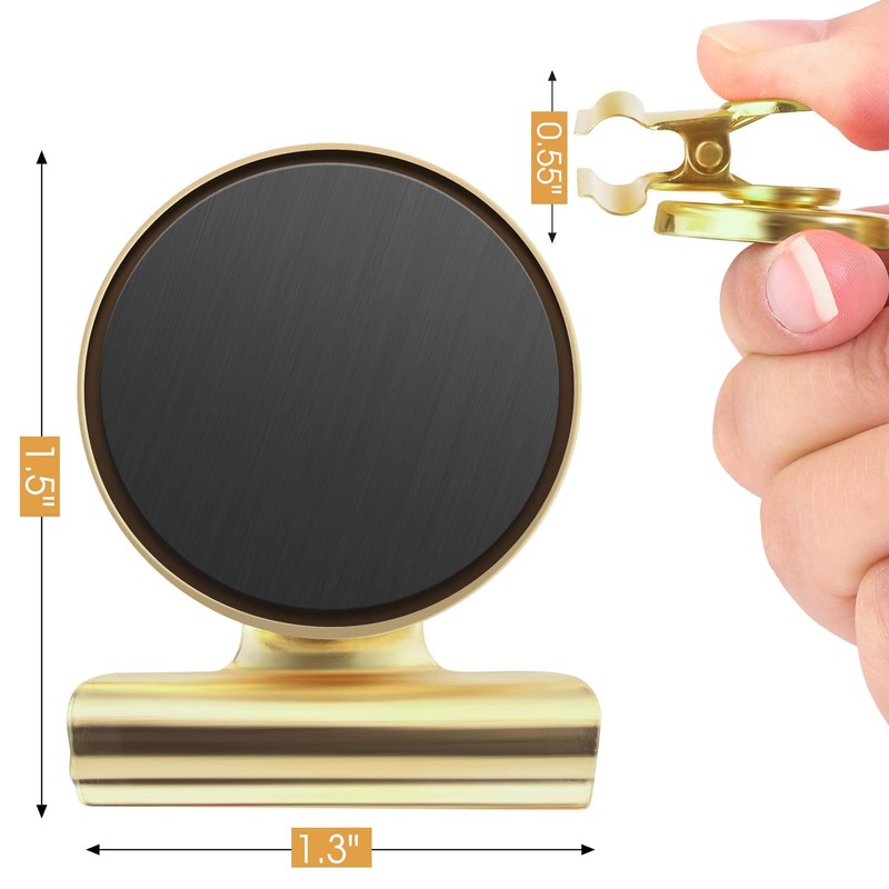 Artcut 8 Pack Gold Magnetic Clips - Strong Fridge &