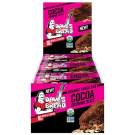 Dave's Killer Bread Cocoa Brownie Blitz Organic Snack Bars, 12 Individually Wrapped Snack Bars (Pack of 1)