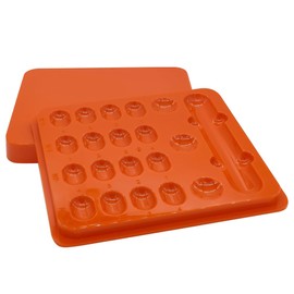 Dental Large Palette with Cover 19 Slot Dental Resin Shading Box Dental Lab Equipment Mixing Plate