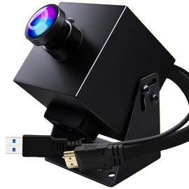 ELP 4K 60fps HDMI Webcam USB3.0 Camera Dual Output Wide Angle 120degree Low Distortion Lightburn_Camera 2X Digital Zoom Webcamera H.264 High Speed USB Security Cameras for Computer TV Monitor