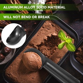 Non Stick Anti Freeze Ice Cream Scoop, Aluminum Ice Cream Scooper Melon Baller Scoop Kitchen Food Scoop for Fruit, Mashed Potato, 18cm