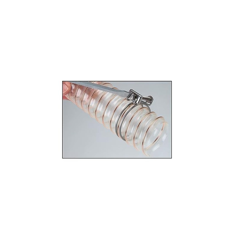 Wire hose clamps for attaching hoses with spiral insert, spiral