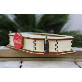 KIG Exclusives Ginger Cottages Coca-Cola Double Tealight Display Base for Wood Christmas Village House