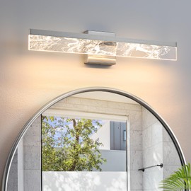 AIJIASI Brushed Nickel Vanity Light for Bathroom - 24 Inch Bathroom Lighting Fixtures Over Mirror 18W 3000K LED Vanity Lights Bar Modern Bathroom Light Wall Mount