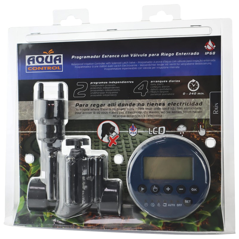 Aqua Control - Digital Irrigation Programmer with Locking Solenoid Valve.