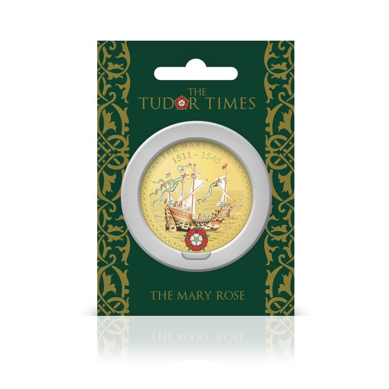 Tudor Memorabilia History Gifts Collectable Gold Coin With Ruby -