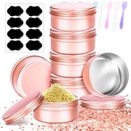 MotBach 6 Pack 6oz Tin Jars, 180ml Metal Tin cans, 6ounce Aluminum tin can jar Containers with Screw Lid for Lotion Bars, Spices, Salve, Balms, Beard Balm, Toiletries, Creams, Sample, Makeup Cosmetic