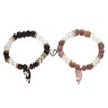ChungLong0593 2 Pcs Couple Bracelets Set Cute Cat Charms Crystal
