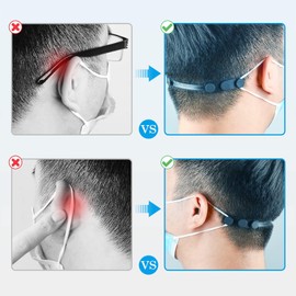 5 PCS Mask Extender Soft Extension with Earrings Stand Mask Buckle Mask Hook Adjustable Extended Belt Ear Protection Sport Fan Buckle