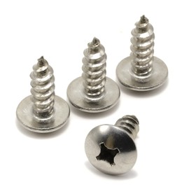 ReplacementScrews Stainless License Plate Screws Compatible with Jeep Cherokee/Grand Cherokee - Plain Finish (Pack of 4)