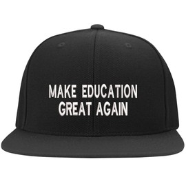 BestSyracuse Make Education Great Again Embroidered Fitted Hat America (US, Alpha, Small, Medium, Black Curved Brim)