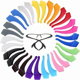 Glasses Ear Grip 15 pairs Kids and Adults Sport Eyeglass Strap Holder, Eyewear Retainer, Silicone Anti Slip Holder For Glasses, Eyeglass Temple Tip - Color: Multicolored