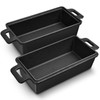 Bachdomc Cast Iron Loaf Pan With Lid, 9×5 in – 2‑in‑1 Pre‑Seasoned,