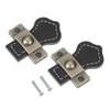 PATIKIL 2" Leather Drawer Pulls with Iron Sheet, 2 Pcs