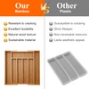 Ayiaren Expandable Kitchen Utensil Organizer Large Bamboo Silverware Drawer Organizer