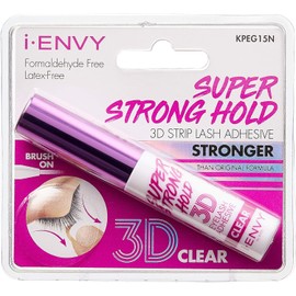 iENVY by KISS Super Strong Hold 3D Eyelash Adhesive Clear KPEG06 Latex Free, Formaldehyde Free, Safe on Skin Lash Glue,