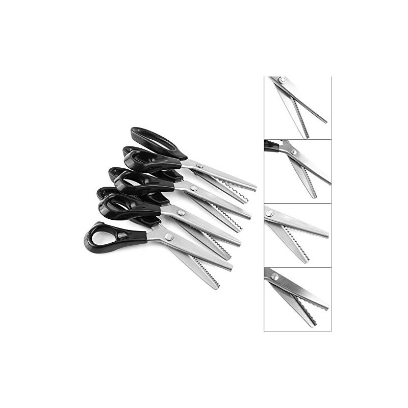 FTVOGUE Cizalla Dentada Tela de Acero Inoxidable Tijeras Decorativas de