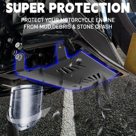 JERBOR Thickened Engine Chassis Skid Plate Fit for Harley Touring FLTRX FLHX and CVO FLTRXSTSE FLTRXSE FLHXSE 2024-up, Anti-Rust Durable Aluminum Alloy Lower Engine Chassis Protection Guard