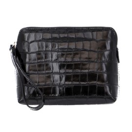 DECADENT Hannah Makeup Purse Croco Black