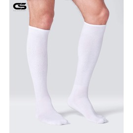 CELERSPORT 3 Pack Baseball Soccer Softball Socks For Youth Kids Men Women Multi-sport Tube Socks White Large