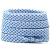 DELELE Athletic Flat Shoe Laces: Double Layer Colorful Twill Shoelaces 2 Pair 47 Inch White Blue